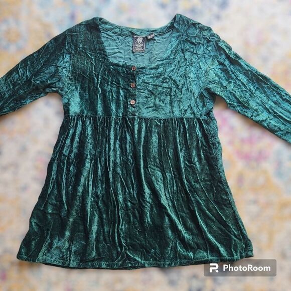 Vintage  Short Circuit  velvet top - Picture 1 of 12